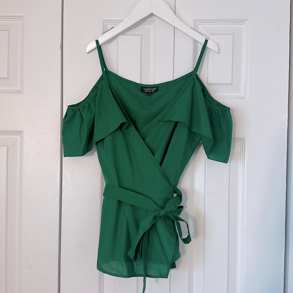 Topshop Green top size 4